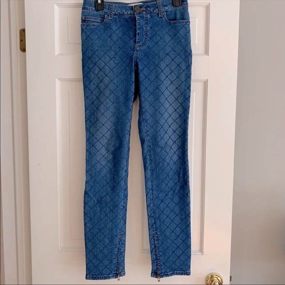 Chanel Quilted Denim Blue Jeans - Picture 1 of 4